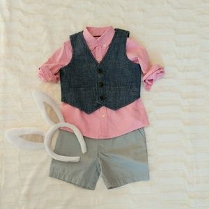 Toddler Boy's Chambray Vest 🐇
